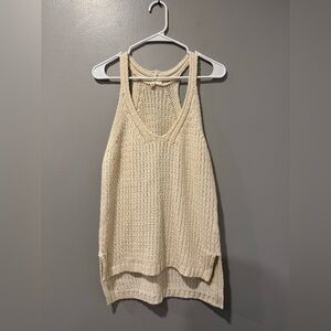 Moth Knit Boho Tank in Cream Size Medium